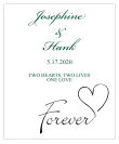 Forever Swirly Vertical Big Rectangle Wedding Labels